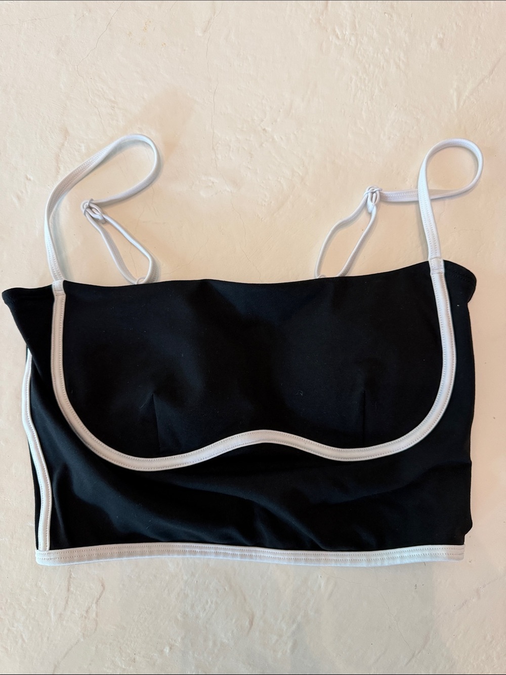 Airbrush streamline bra tank black/white